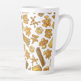 Caneca De Café Latte "Comidas e pratos italianos mais populares"