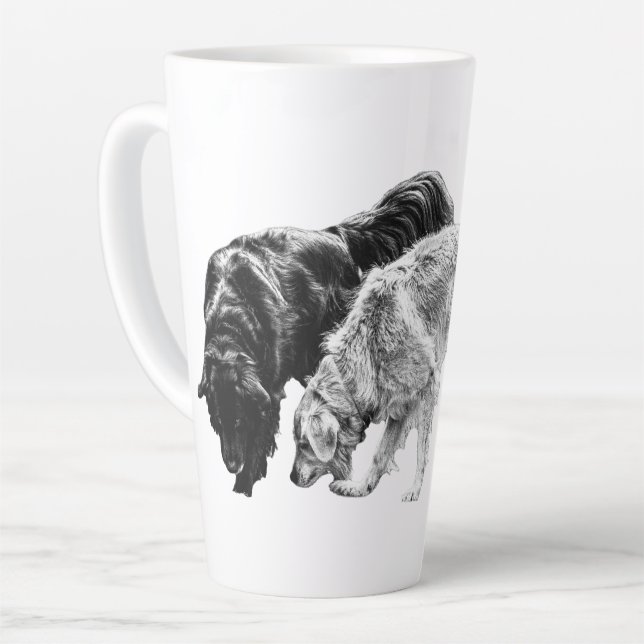 Caneca De Café Latte Companheiros de outono em Sombra (Ângulo esquerdo)