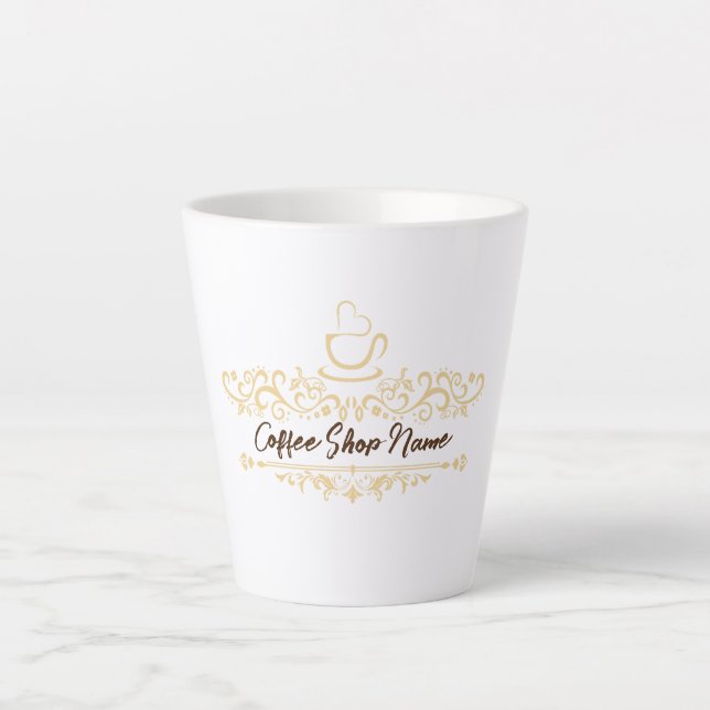 Caneca De Café Latte Compro Café Moderno Nome Personalizar Personalizar (Frente)