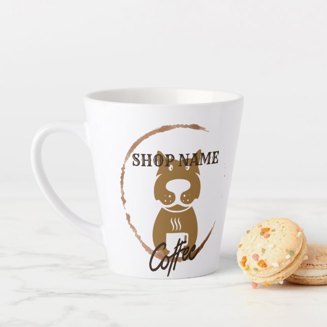 Caneca De Café Latte Compro de Café Simples Moderno de Cachorro (In Situ)