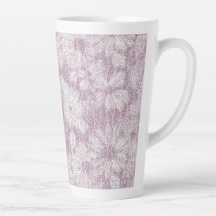 Caneca De Café Latte Condado de Cottage Velvety Lilac Daisy