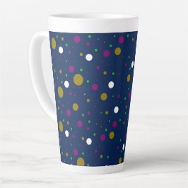 Caneca De Café Latte Confetti cromático
