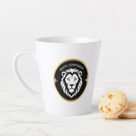 Caneca De Café Latte Confiante Silenciosamente – Design de Tipografia M