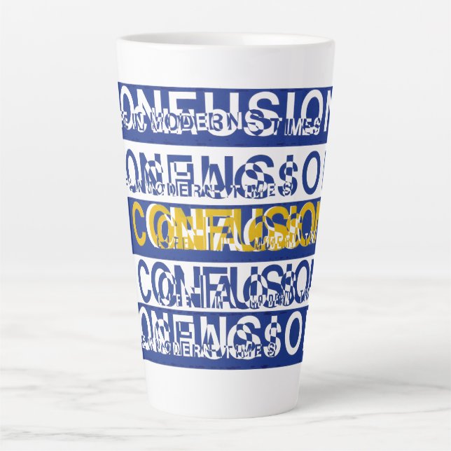 Caneca De Café Latte Confusão (Frente)