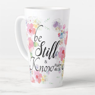 Caneca De Café Latte Conhecer Versículo Bíblico 46:10