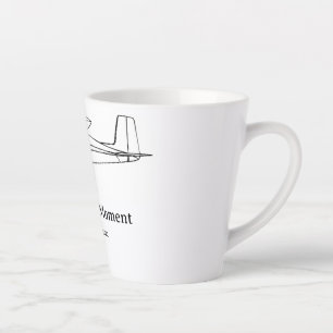 Caneca De Café Latte Conhecimento Básico de Piloto