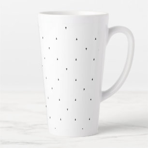 Caneca De Café Latte Conjunto de Pastas com Padrão de Triângulo Minimal