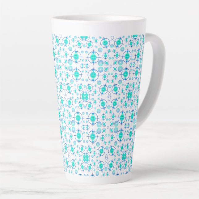 Caneca De Café Latte Connected Minds Pattern 2 (Ângulo direito)