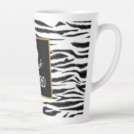 Caneca De Café Latte conselho de menu retro de impressão zebra FABULOUS