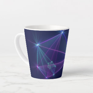Caneca De Café Latte Constelação, Abstrato Fantasy Arte Fractal