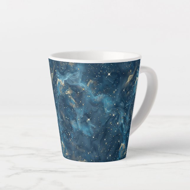 Caneca De Café Latte Constelação Celestial - Noite Estelar (8) (Ângulo direito)