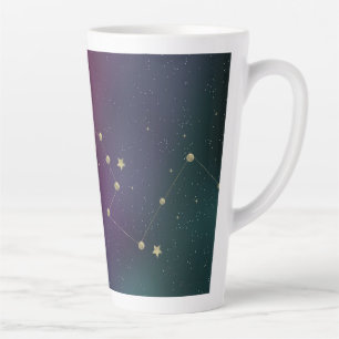 Caneca De Café Latte Constelação Galáxia Ombré