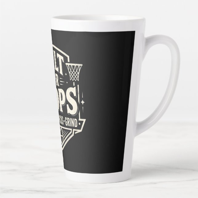 Caneca De Café Latte Construído para Motivação de Basquete Hoops (Direita)