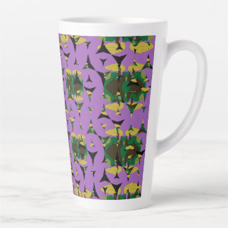 Caneca De Café Latte Contained Sky Flame Pinwheels