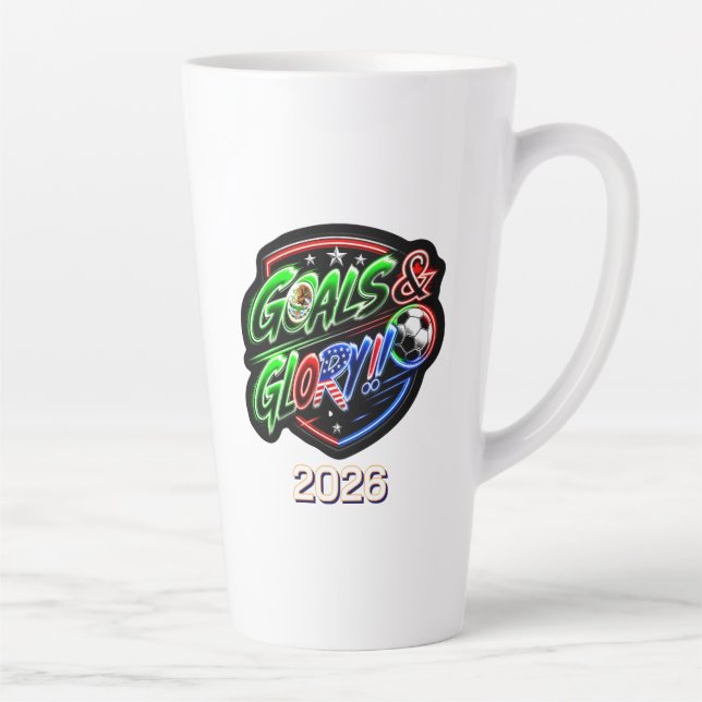 Caneca De Café Latte Copa do Mundo 2026 Celebrar (Direita)