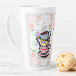 Caneca De Café Latte Copas de café empilhadas | Tall Latte Mug