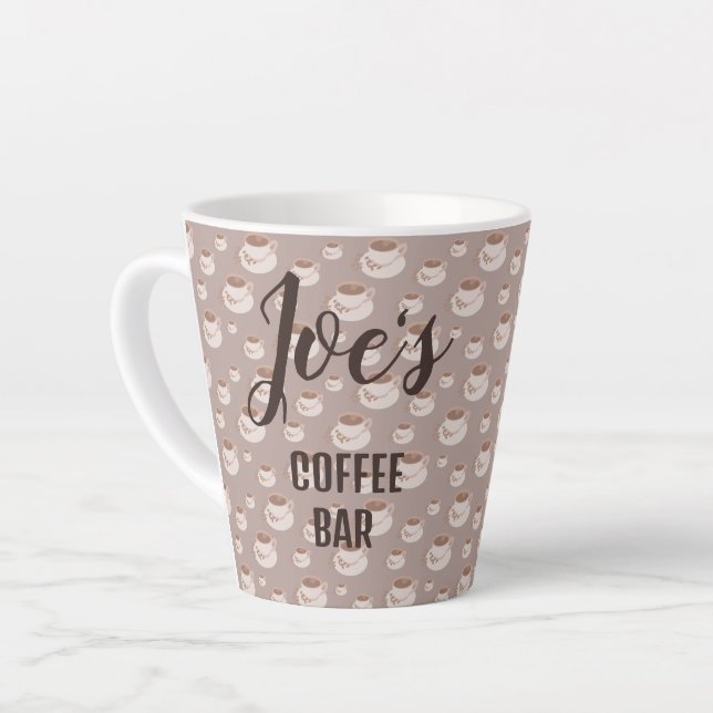 Caneca De Café Latte Copo de Barra de Café Personalizada (Ângulo esquerdo)