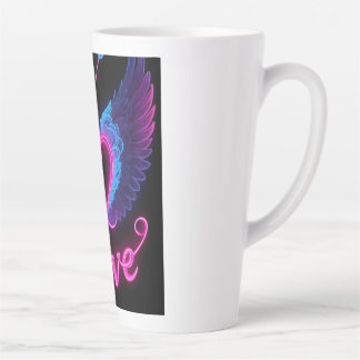 Caneca De Café Latte Copo de Papel Asas de Amor Coração Romântico