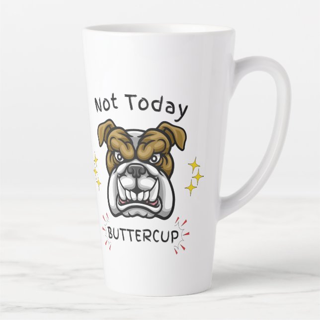 Caneca De Café Latte Copo do Bulldog Mal-Humorado, Presente para Amante (Direita)