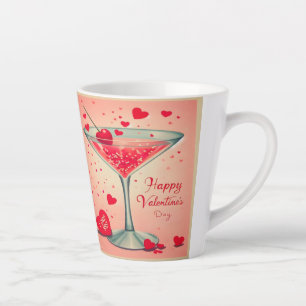 Caneca De Café Latte Coquetel Mid Century Valentine Martini