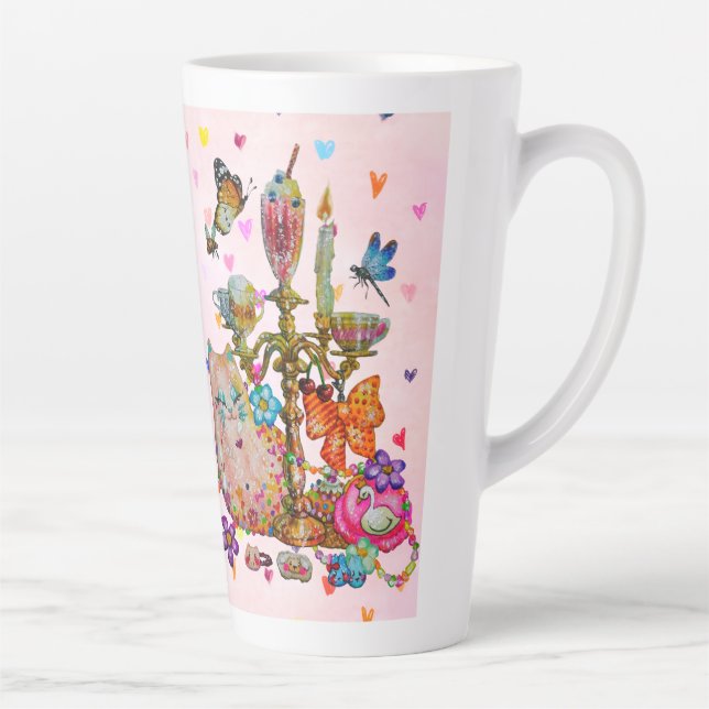 Caneca De Café Latte Coquette Water Bottle (Direita)