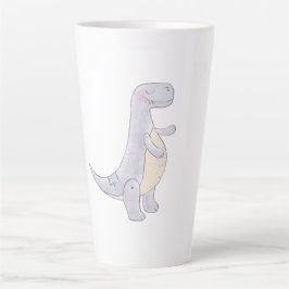 Caneca De Café Latte Cor da Água do Brinquedo Dinossauro Pré-Histórico