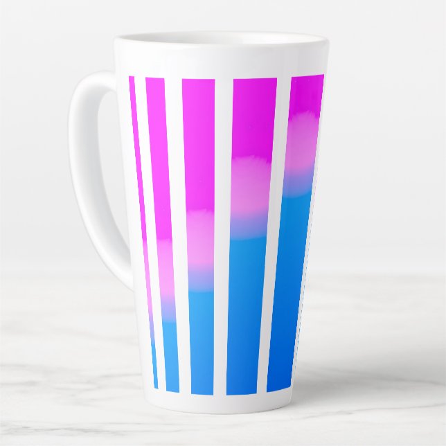 Caneca De Café Latte Cor de Fundo Gradiente (Ângulo esquerdo)