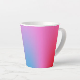 Caneca De Café Latte Cor de rosa magenta profunda para o grupo de madei