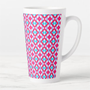 Caneca De Café Latte Cor-de-rosa, roxo e azul coloridos