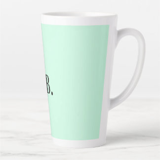 Caneca De Café Latte Cor simples sólida adicionar texto nome monograma