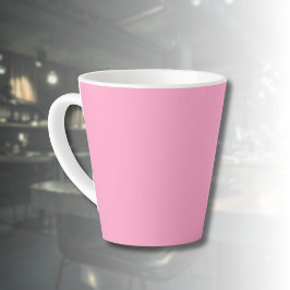 Caneca De Café Latte Cor Sólida Rosa do Cravo | Clássico | Elegante
