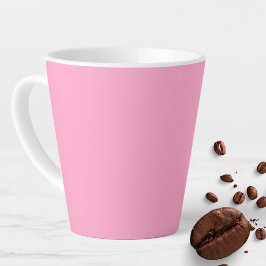 Caneca De Café Latte Cor Sólida Rosa do Cravo | Clássico | Elegante
