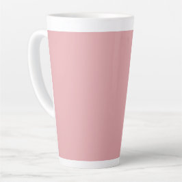 Caneca De Café Latte Cor Sólida Rosa-Rosa Rosa | Clássico | Elegante