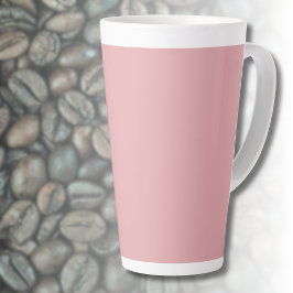 Caneca De Café Latte Cor Sólida Rosa-Rosa Rosa | Clássico | Elegante
