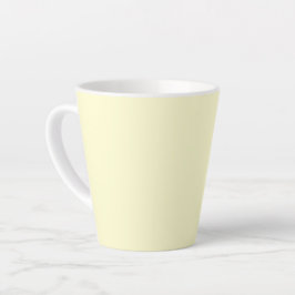 Caneca De Café Latte Cor Sólido Amarelo-Manteiga | Elegante Clássico