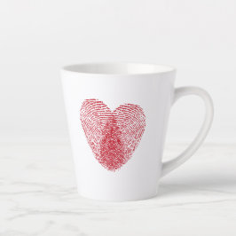 Caneca De Café Latte Coração