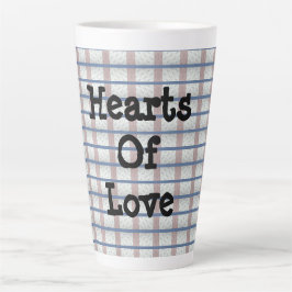Caneca De Café Latte Corações De Amor