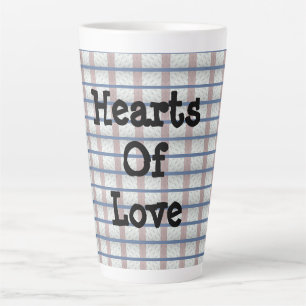 Caneca De Café Latte Corações Do Amor