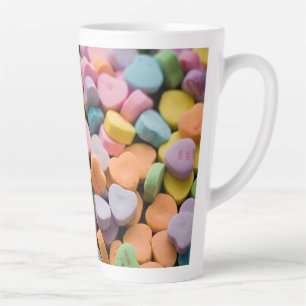 Caneca De Café Latte CORAÇÕES DO CANDY DO namorados