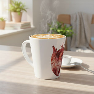 Caneca De Café Latte Corações Latte Mug