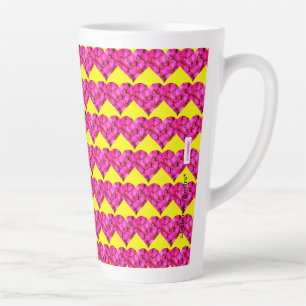 Caneca De Café Latte Corações Latte Mug