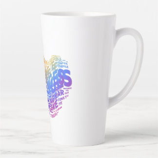 Caneca De Café Latte Coragem Conquista Desafios.