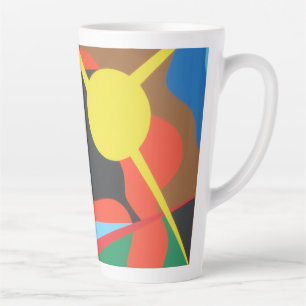 Caneca De Café Latte Cores Bonitas e Vibrantes! Caneca de Latte