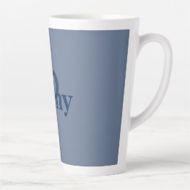 Caneca De Café Latte Cores de conforto azuis grandes