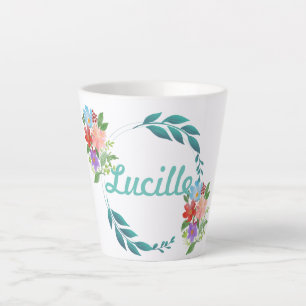 Caneca De Café Latte Cores e flores do Primavera Eterno