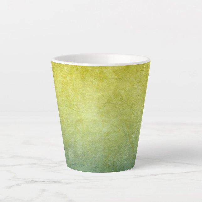Caneca De Café Latte Cores Grunares - Amarelo e Azul (Frente)