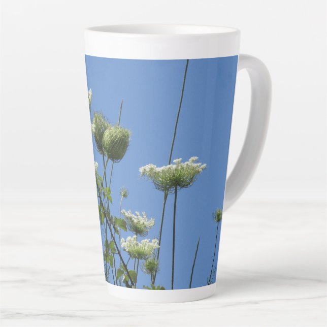Caneca De Café Latte Corfu Cream Wildflower Latte Mug (Ângulo direito)