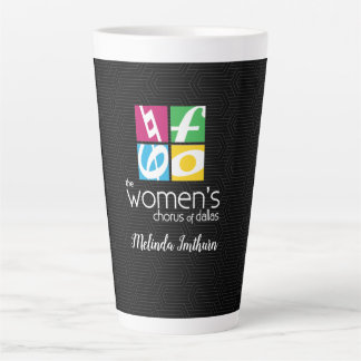 Caneca De Café Latte Coro Feminino de Dallas Logo