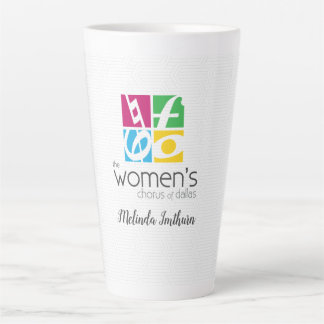 Caneca De Café Latte Coro Feminino de Dallas Logo