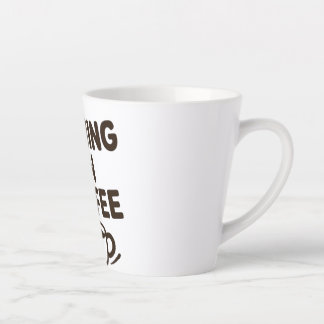 Caneca De Café Latte Correndo no Café e nos Prazos - Engraçado Mug